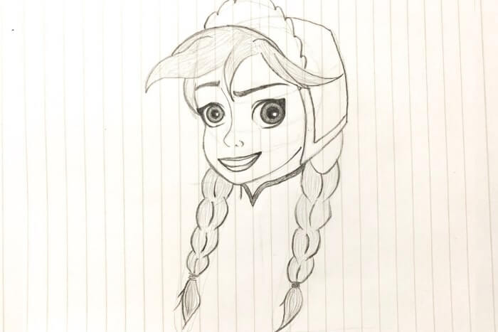 アナ アナと雪の女王 のイラストの描き方 簡単動画でかわいく描いてみた もうふとディズニー